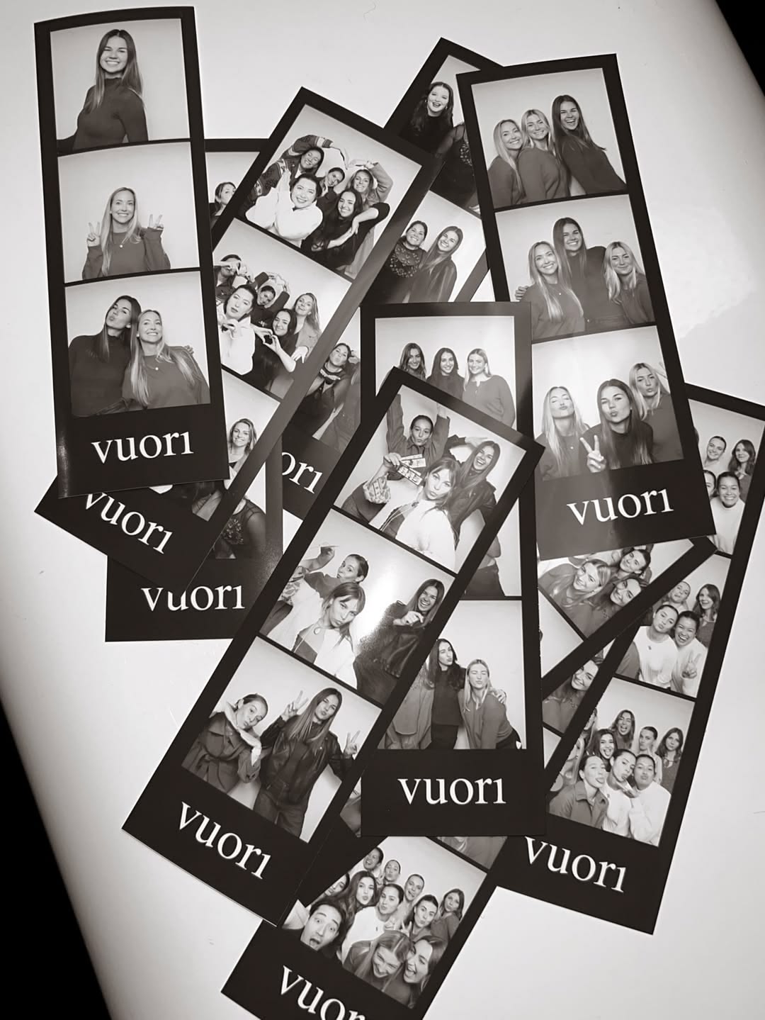 Collage of Vuori branded photo strips